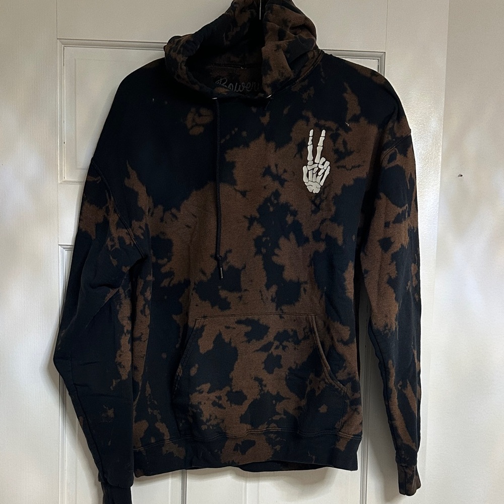 Edgy Black and Brown Skeleton Hoodie